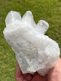 Image 13 of Natural Etched Faced Clear Quartz Points Cluster #2187