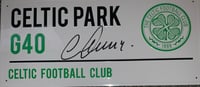 Signed Callum McGregor Celtic FC Street Sign