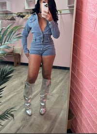 Image 2 of Mya Denim Romper 