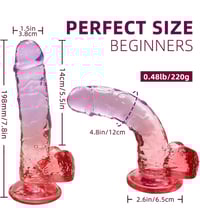 Image 2 of Red-Purple Dildo 