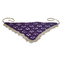 Image 1 of purple n white doily lookin bandana