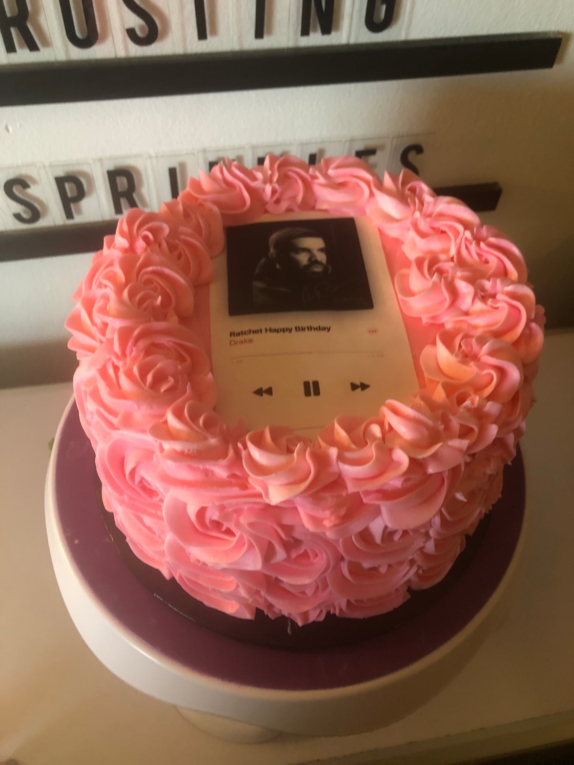 Image of 1 Tier Rosette Cake 