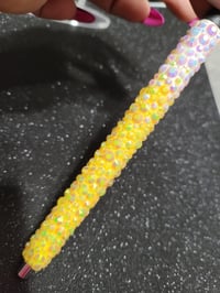 Image 2 of Yellow & White Rhinestone Pen