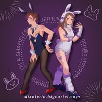 Junpei and Akane Bunny Standees