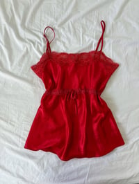 Image 4 of Satin red tank top // L 