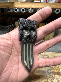 Image 1 of Long Face Skull Money Clip 