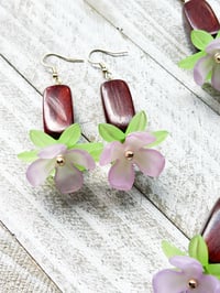 Image 4 of Flower Log earrings 