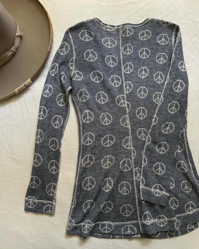 late 60s Alvin Duskin museum PEACE knit cardigan