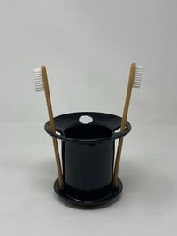Image 7 of Four hole Black Glaze Toothbrush Holder