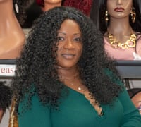 Deep wave synthetic wig 