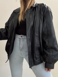 Image 1 of Vintage oversized leather jacket // XL