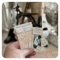 Image 6 of shabby tattered  Sewing Book/Needle book with French lace samples
