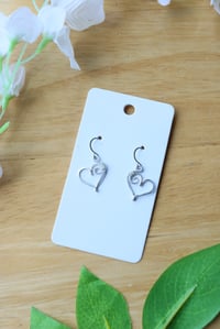 Image 3 of Sterling Silver Heart Earrings (2 pairs available)
