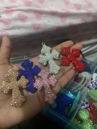 cross bling charm