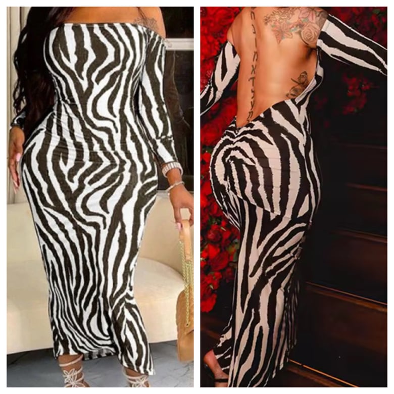 Image of Zebra Dress 