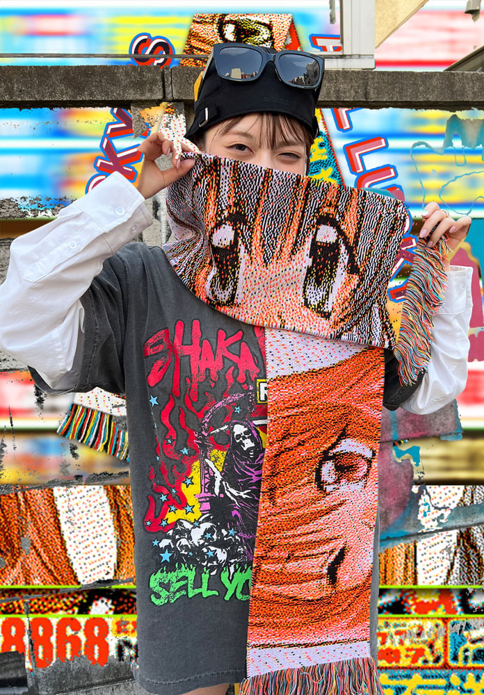 Image of ALWAYSKNOWN 'ALL LUCKY 7S' Knitted Scarf (PRE-ORDER)