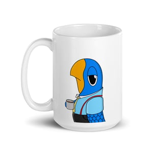 Business boss bird White glossy mug