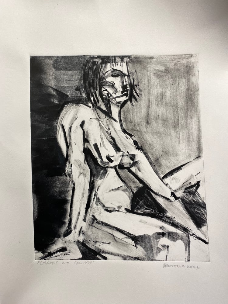 Image of "Sorrows and solitude" Monotype