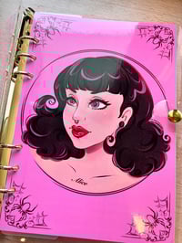 Image 2 of Art By Miss Alice Meow golden glitter cover A5 note book