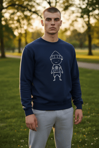Image 5 of Get Use 2 It (Kool Kid) Crew Neck Navy