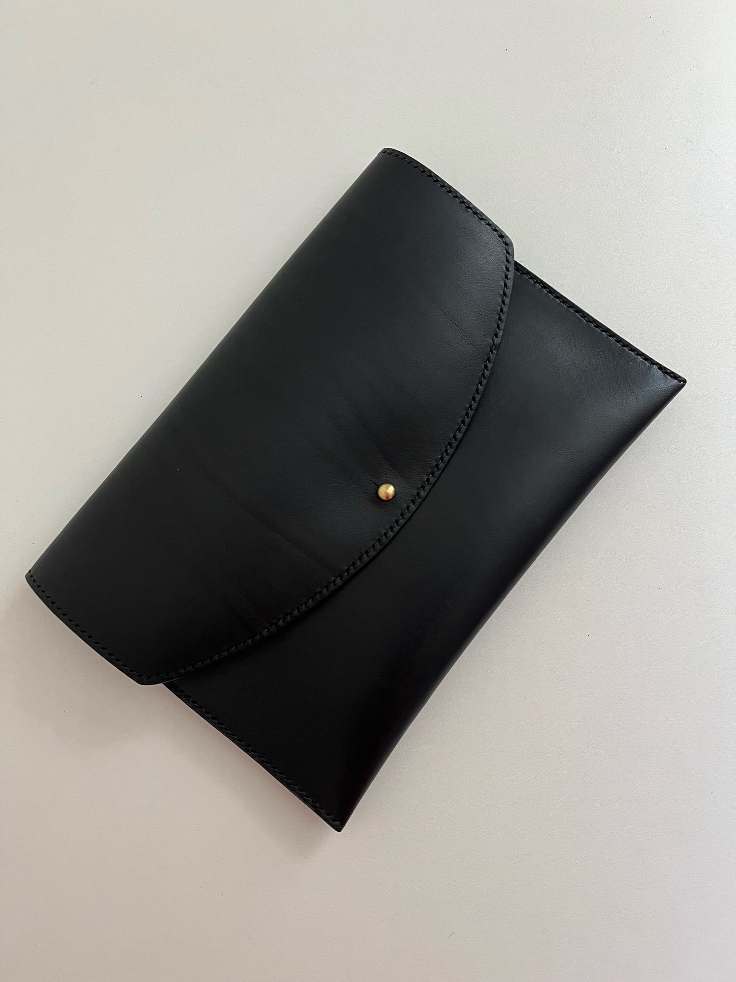 Image of Black Envelope Clutch