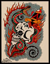 Snake & skull 11x14 flash
