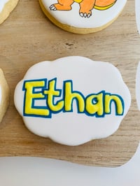 Image 2 of Pokémon themed birthday set of 6 biscuits 