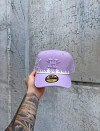 Image 1 of ANGELIC FLAME SOLID LAVENDER HOUSTON ASTROS CUSTOM FITTED CAP