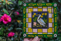 Image 2 of Framed Artist Original | egret and coreopsis 