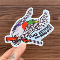 Duck Around Sticker