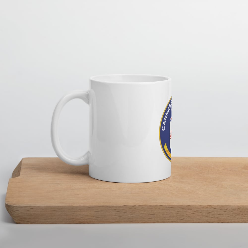 Cannabis in America White glossy mug
