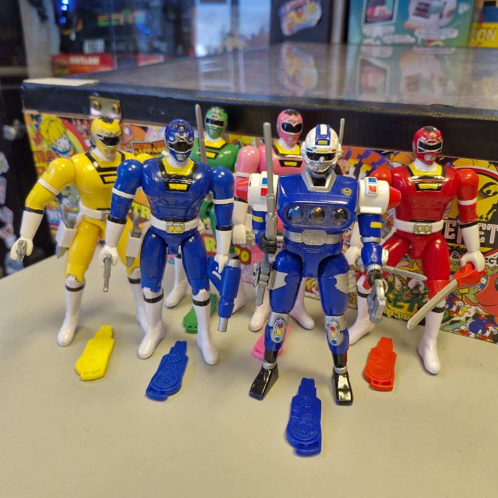 Image of Power Rangers Turbo Full Team Set (6 Figures) Vintage 1997 Bandai