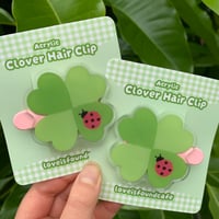 Image 1 of clover hairclips