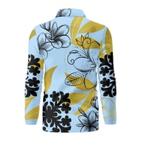Image 5 of Men's Plumeria Print Polo Shirt
