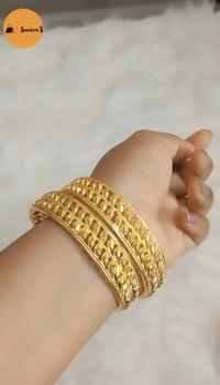 24K Gold Plated Bangles Set
