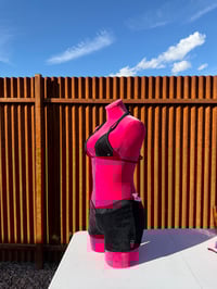 Image 2 of Crossover Waist Booty Shorts