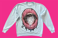 Image 1 of “COLD HEART” CUSTOM PAINTED PULLOVER SWEATSHIRT LARGE