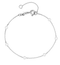 Elaris Dainty Pearl Bracelet Silver