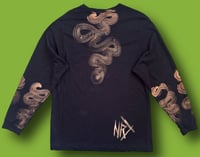 Image 3 of “MONSTERA MAMA” BLEACH PAINTED LONG SLEEVE T-SHIRT LARGE