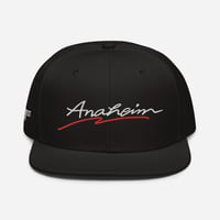 Image 1 of Anaheim Snapback - Red and White Font