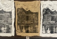 Boxcar Linoleum Print Patch