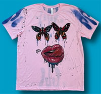 Image 1 of ‘BUTTERFLY EYES’ HAND PAINTED T-SHIRT XL