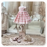 Image 3 of handmade blythe doll gingham floral dress
