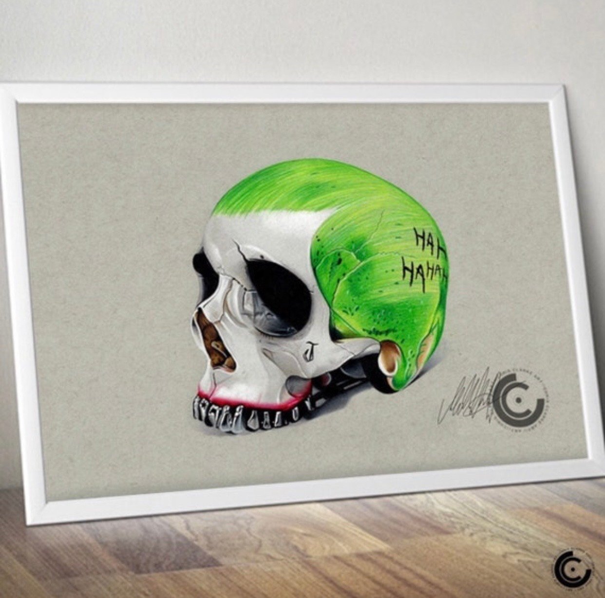 The Joker Skull Limited Edition Print / Chris Clarke Art