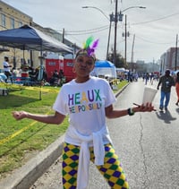Image 1 of White Mardi Gras HR shirt