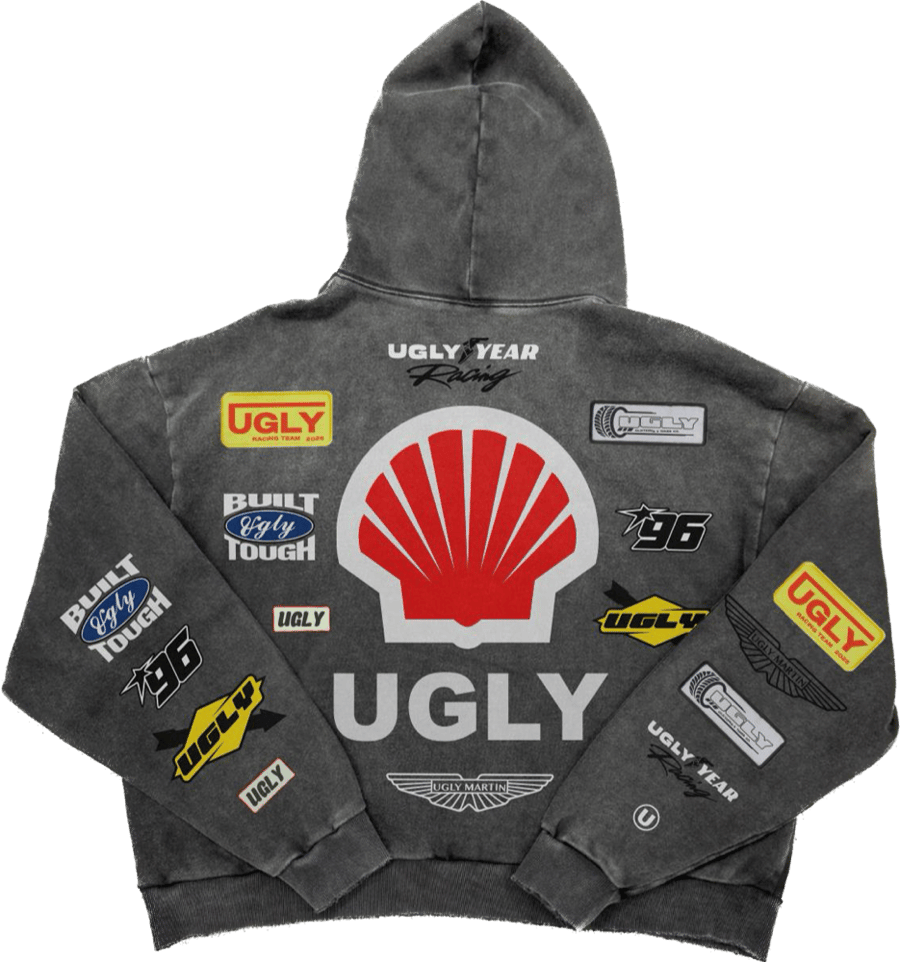 Image of UGLY RACING HOODIE (acid wash)