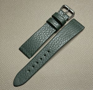 Image of Forest Green Soft Grain Hand-Rolled Watch Strap