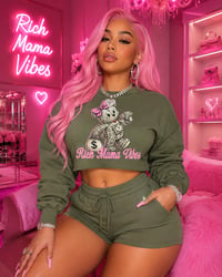 Image 2 of Rich Mama Vibes Cropped Sweatshirt 💸