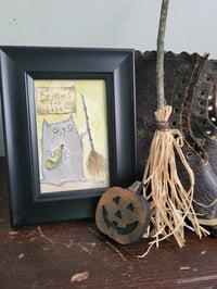 Image 1 of Brooms for Sale watercolor illustration