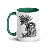 Image 17 of Sloth Brings You a Bouquet Coffee Mug Art by CrystalsArtPaws